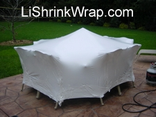 Patio furniture shrink wrapping